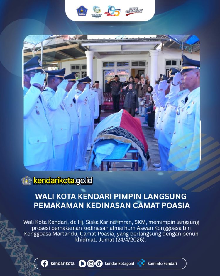 Wali Kota Kendari Pimpin Langsung Pemakaman Kedinasan Camat Poasia