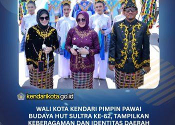 Wali Kota Kendari Pimpin Pawai Budaya HUT Sultra ke-62, Tampilkan Keberagaman dan Identitas Daerah