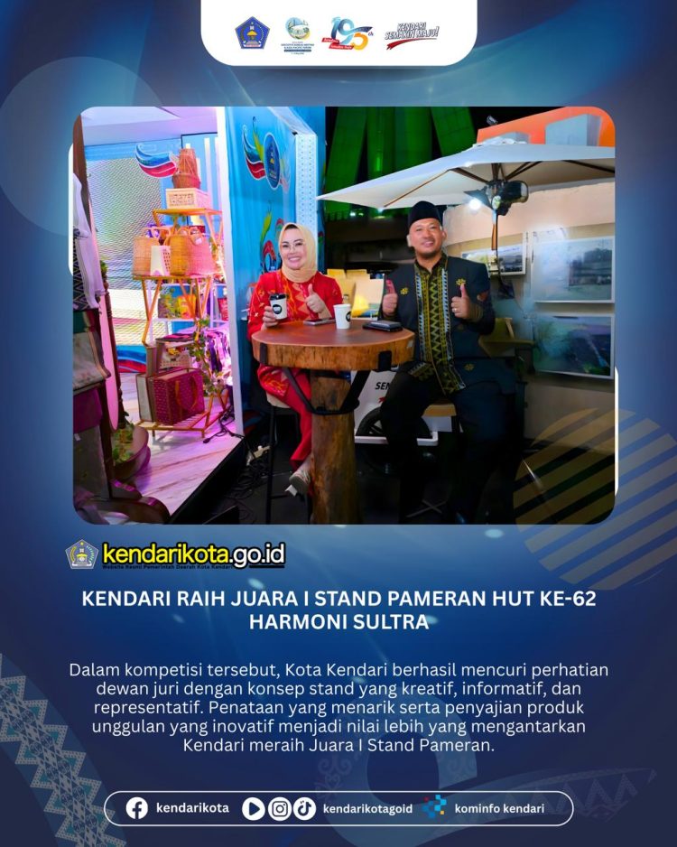 Kendari Raih Juara I Stand Pameran HUT ke-62 Harmoni Sultra