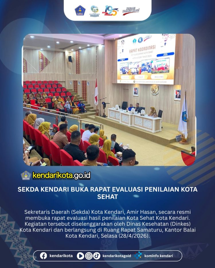 Sekda Kendari Buka Rapat Evaluasi Penilaian Kota Sehat