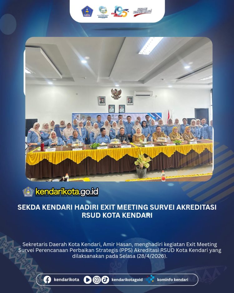 Sekda Kendari Hadiri Exit Meeting Survei Akreditasi RSUD Kota Kendari