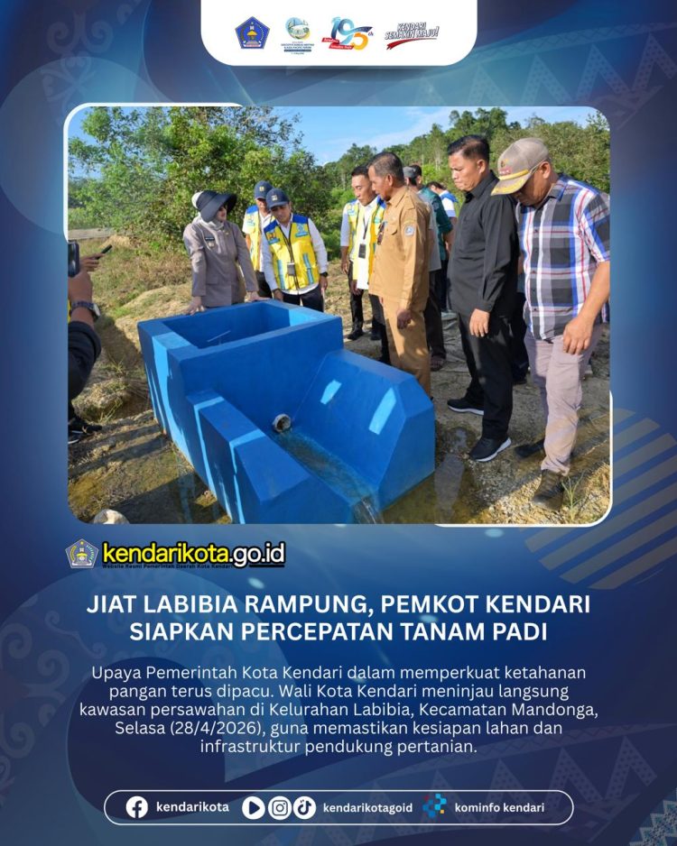 JIAT Labibia Rampung, Pemkot Kendari Siapkan Percepatan Tanam Padi