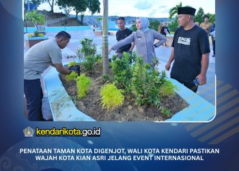 Penataan Taman Kota Digenjot, Wali Kota Kendari Pastikan Wajah Kota Kian Asri Jelang Event Internasional