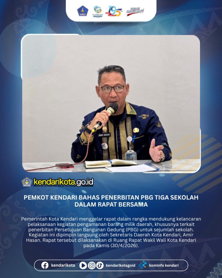 Pemkot Kendari Bahas Penerbitan PBG Tiga Sekolah dalam Rapat Bersama