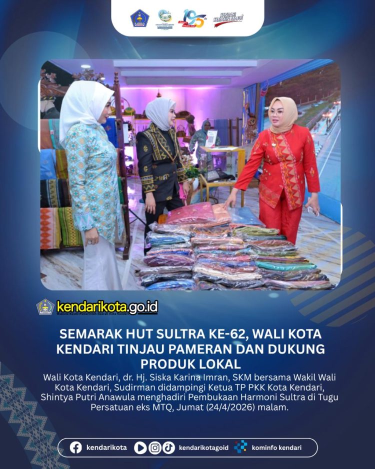 Semarak HUT Sultra ke-62, Wali Kota Kendari Tinjau Pameran dan Dukung Produk Lokal