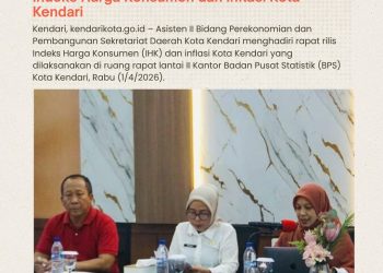 Asisten II Pemkot Kendari Hadiri Rapat Rilis Indeks Harga Konsumen dan Inflasi Kota Kendari