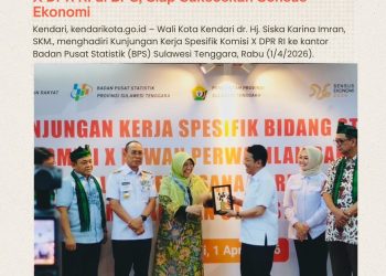 Wali Kota Kendari Hadiri Kunjungan Kerja Komisi X DPR RI di BPS, Siap Sukseskan Sensus Ekonomi