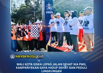 Wali Kota Siska Lepas Jalan Sehat IKA PMII, Kampanyekan Gaya Hidup Sehat dan Peduli Lingkungan