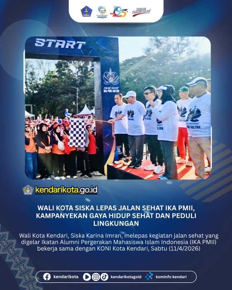 Wali Kota Siska Lepas Jalan Sehat IKA PMII, Kampanyekan Gaya Hidup Sehat dan Peduli Lingkungan