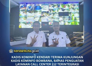 Kadis Kominfo Kendari Terima Kunjungan Kadis Kominfo Bombana, Bahas Penguatan Layanan Call Center 112 Terintegrasi