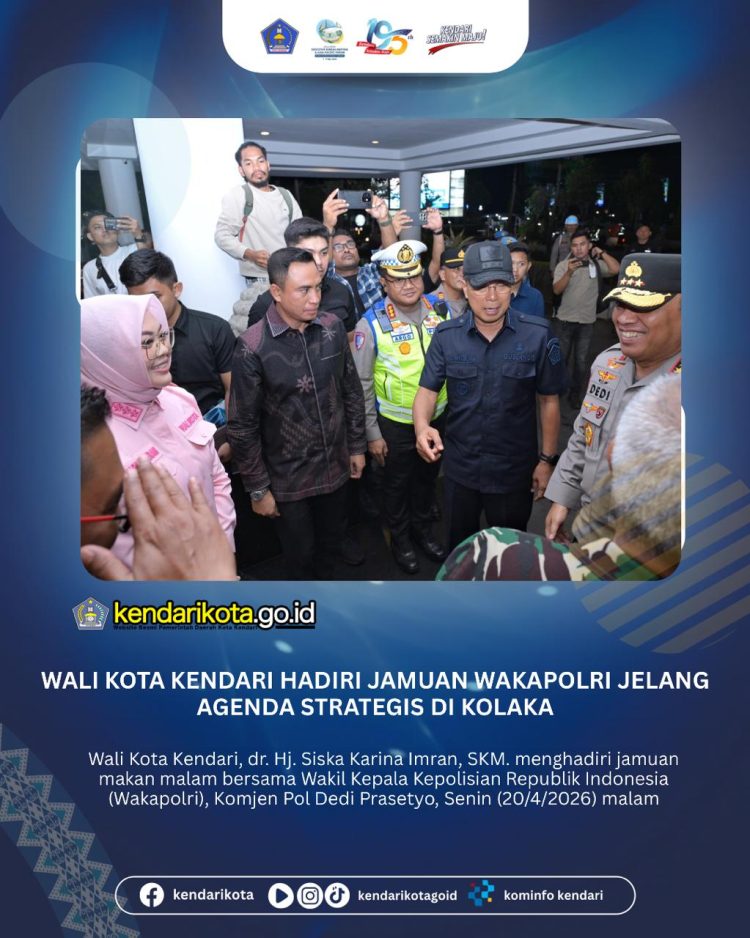 Wali Kota Kendari Hadiri Jamuan Wakapolri Jelang Agenda Strategis di Kolaka