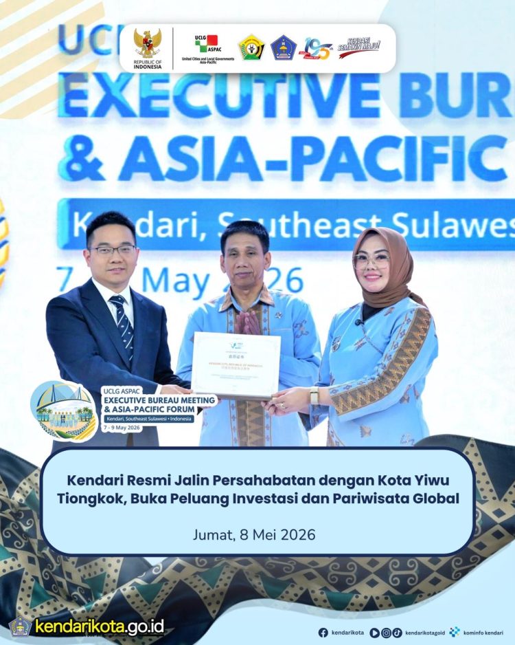 Kendari Resmi Jalin Persahabatan dengan Kota Yiwu Tiongkok, Buka Peluang Investasi dan Pariwisata Global