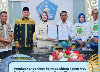 Pemkot Kendari dan Pemkab Sidrap Teken MoU Kerja Sama Perdagangan Komoditas Unggulan Antar Daerah