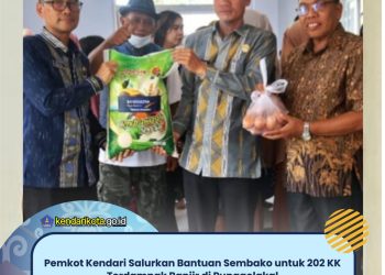 Pemkot Kendari Salurkan Bantuan Sembako untuk 202 KK Terdampak Banjir di Punggolaka