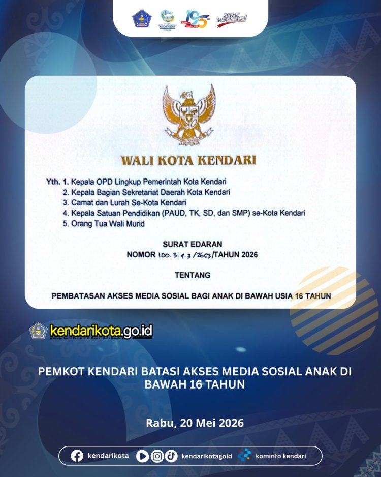 Pemkot Kendari Batasi Akses Media Sosial Anak di Bawah 16 Tahun