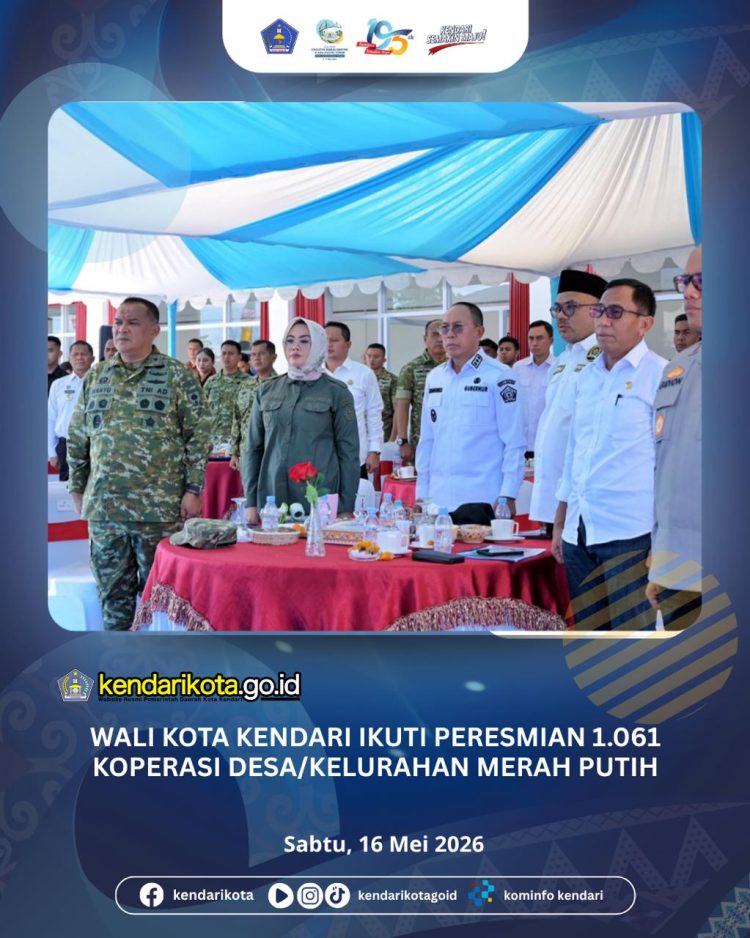 Wali Kota Kendari Ikuti Peresmian 1.061 Koperasi Desa/Kelurahan Merah Putih