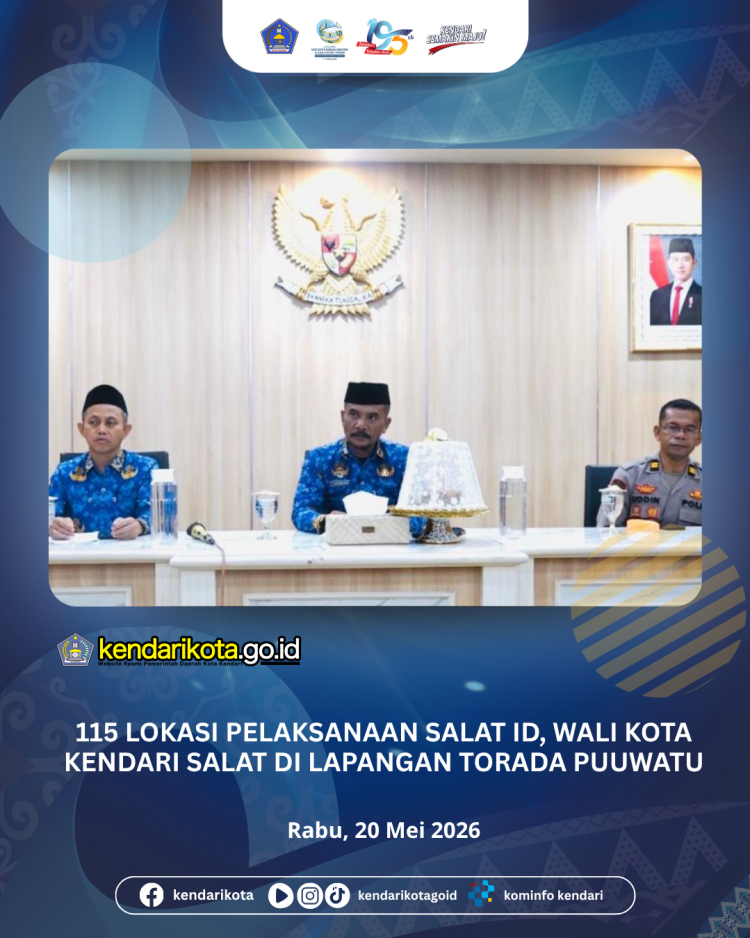 115 Lokasi Pelaksanaan Salat Id, Wali Kota Kendari Salat di Lapangan Torada Puuwatu