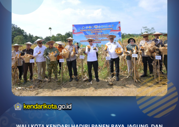 Wali Kota Kendari Hadiri Panen Raya Jagung dan Groundbreaking Gudang Pangan Nasional