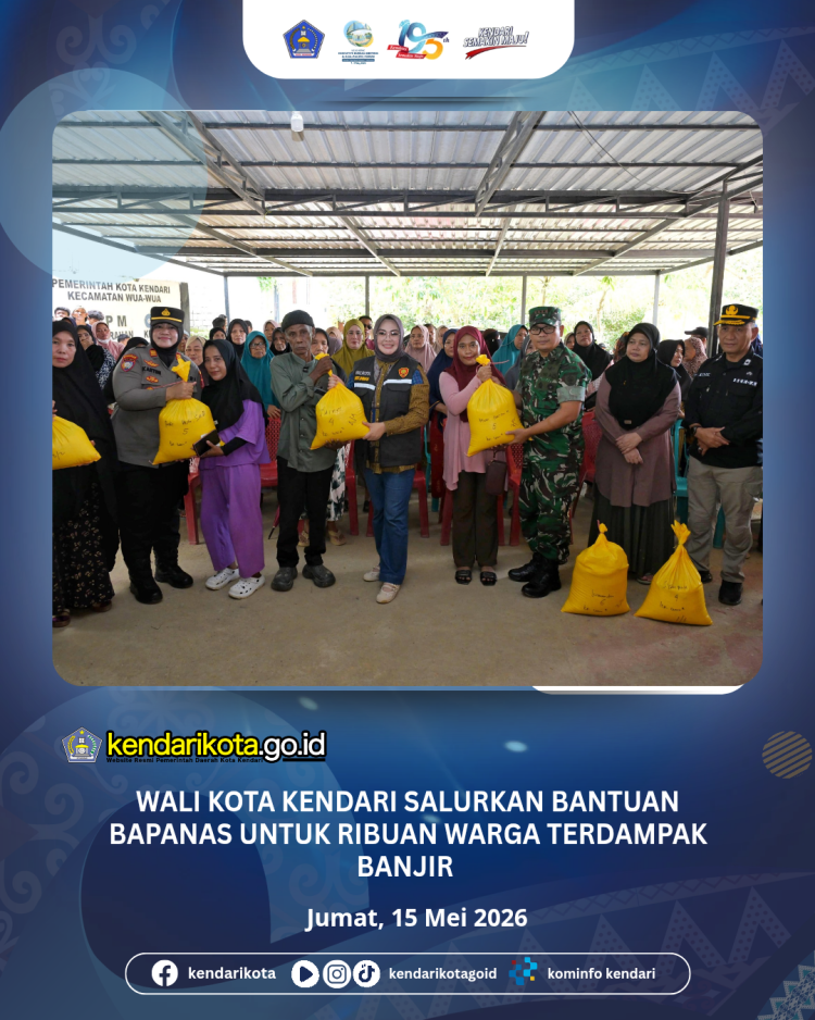 Wali Kota Kendari Salurkan Bantuan Bapanas untuk Ribuan Warga Terdampak Banjir