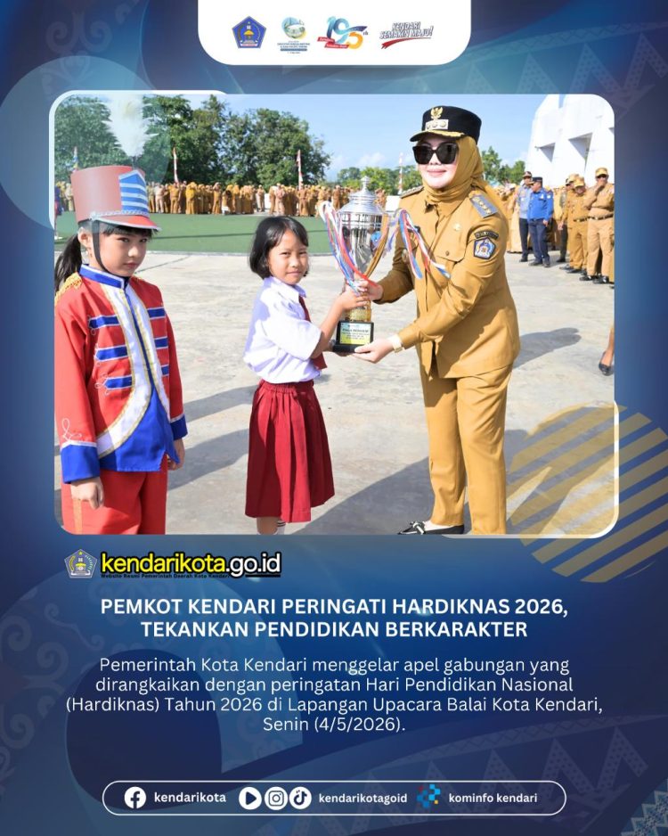 Pemkot Kendari Peringati Hardiknas 2026, Tekankan Pendidikan Berkarakter