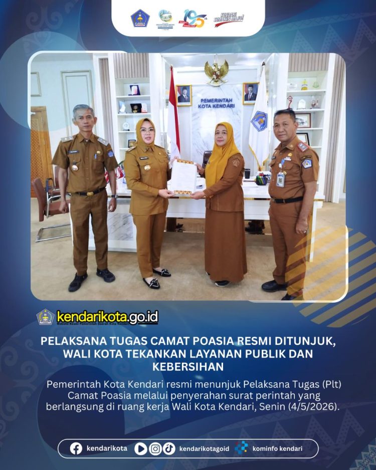Pelaksana Tugas Camat Poasia Resmi Ditunjuk, Wali Kota Tekankan Layanan Publik dan Kebersihan