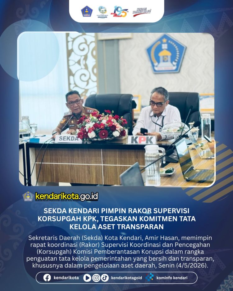 Sekda Kendari Pimpin Rakor Supervisi Korsupgah KPK, Tegaskan Komitmen Tata Kelola Aset Transparan