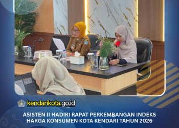 Asisten II Hadiri Rapat Perkembangan Indeks Harga Konsumen Kota Kendari Tahun 2026