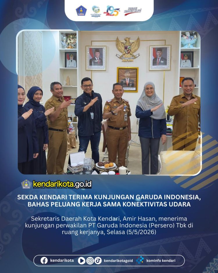 Sekda Kendari Terima Kunjungan Garuda Indonesia, Bahas Peluang Kerja Sama Konektivitas Udara
