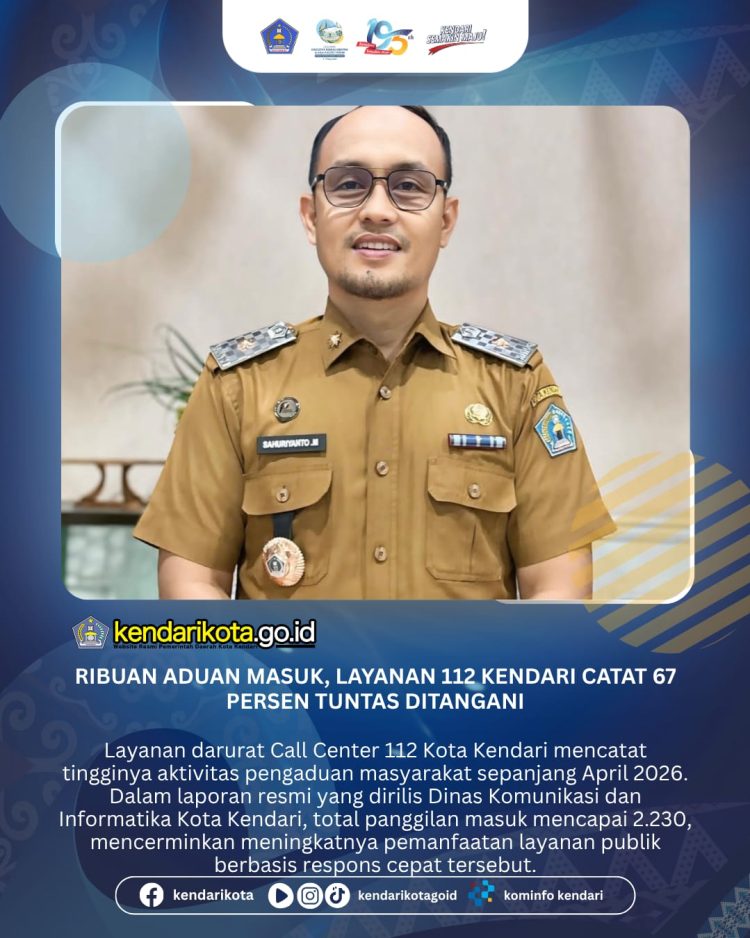 Ribuan Aduan Masuk, Layanan 112 Kendari Catat 67 Persen Tuntas Ditangani