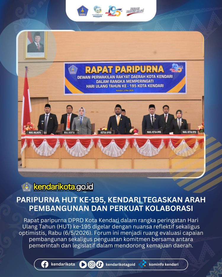 Paripurna HUT ke-195, Kendari Tegaskan Arah Pembangunan dan Perkuat Kolaborasi