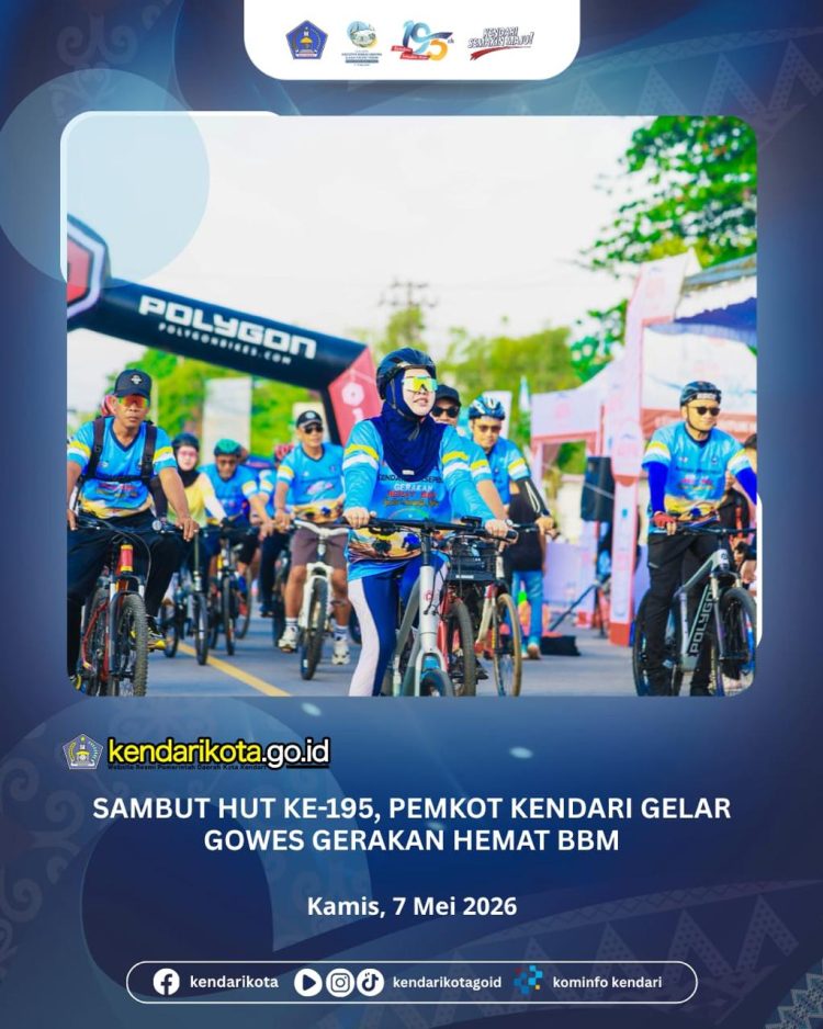 Sambut HUT ke-195, Pemkot Kendari Gelar Gowes Gerakan Hemat BBM