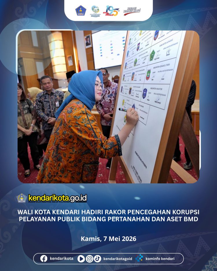 Wali Kota Kendari Hadiri Rakor Pencegahan Korupsi Pelayanan Publik Bidang Pertanahan dan Aset BMD