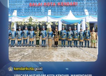 Upacara HUT ke-195 Kota Kendari, Wamendagri Apresiasi Kemajuan dan Prestasi Daerah