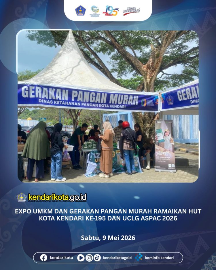 Expo UMKM dan Gerakan Pangan Murah Ramaikan HUT Kota Kendari ke-195 dan UCLG ASPAC 2026
