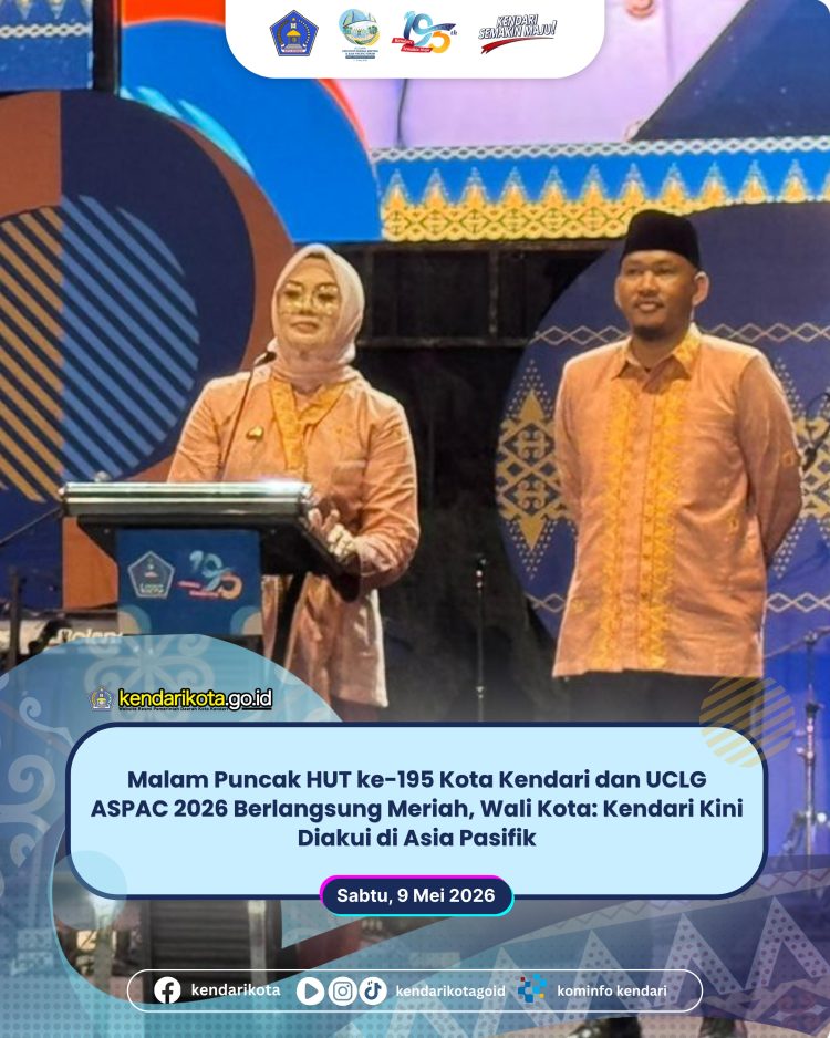 Malam Puncak HUT ke-195 Kota Kendari dan UCLG ASPAC 2026 Berlangsung Meriah, Wali Kota: Kendari Kini Diakui di Asia Pasifik