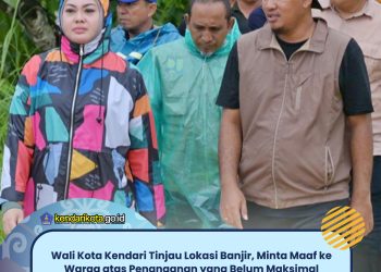 Wali Kota Kendari Tinjau Lokasi Banjir, Minta Maaf ke Warga atas Penanganan yang Belum Maksimal