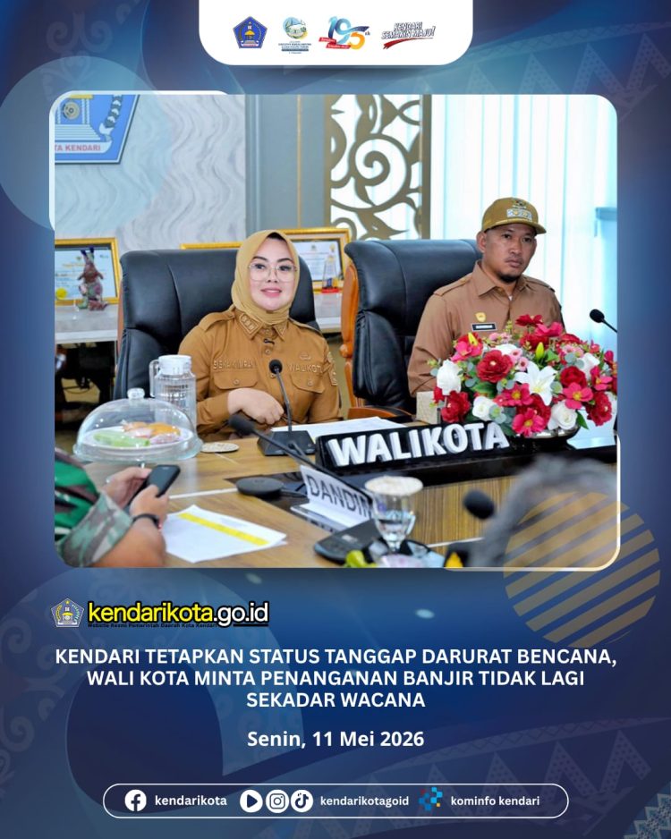 Kendari Tetapkan Status Tanggap Darurat Bencana, Wali Kota Minta Penanganan Banjir Tidak Lagi Sekadar Wacana