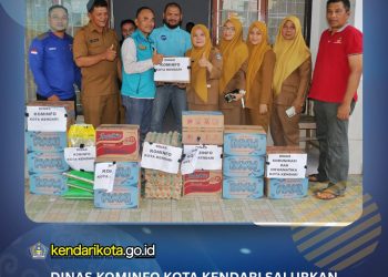 Dinas Kominfo Kota Kendari Salurkan Bantuan Kemanusiaan untuk Korban Banjir