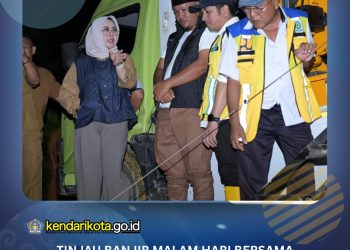 Tinjau Banjir Malam Hari Bersama Forkopimda, Wali Kota Kendari Pastikan Penanganan Darurat Berjalan