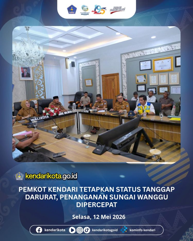 Pemkot Kendari Tetapkan Status Tanggap Darurat, Penanganan Sungai Wanggu Dipercepat
