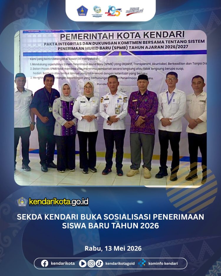 Sekda Kendari Buka Sosialisasi Penerimaan Siswa Baru Tahun 2026