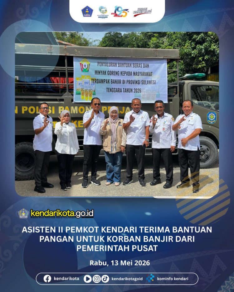 Asisten II Pemkot Kendari Terima Bantuan Pangan untuk Korban Banjir dari Pemerintah Pusat