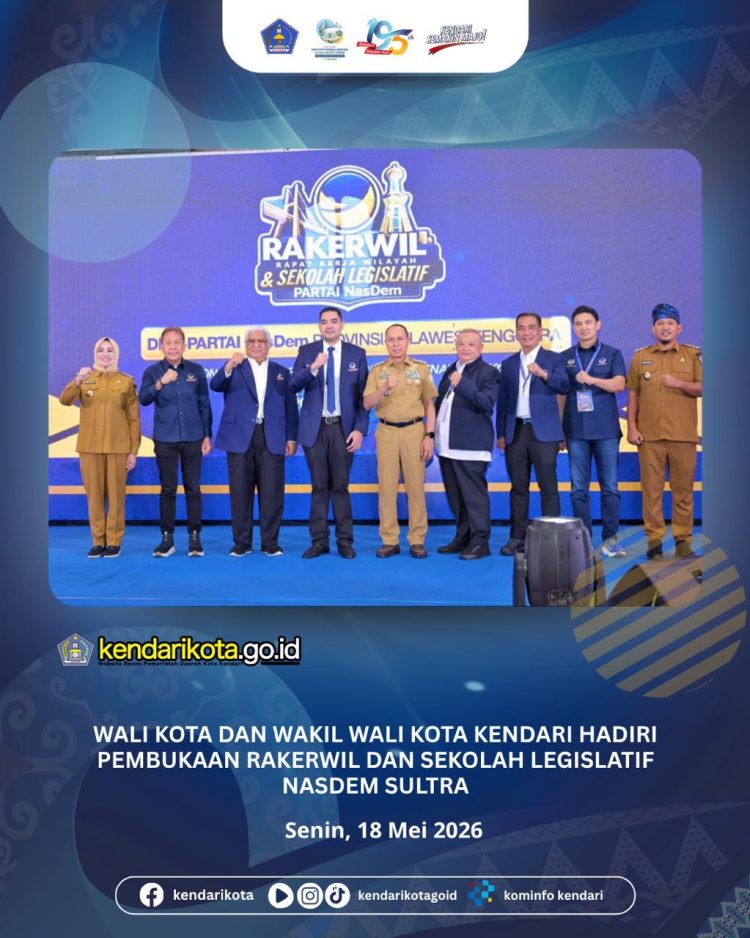 Wali Kota dan Wakil Wali Kota Kendari Hadiri Pembukaan Rakerwil dan Sekolah Legislatif NasDem Sultra