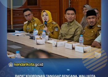 Rapat Koordinasi Tanggap Bencana, Wali Kota Kendari Bersama Gubernur dan Forkopimda Bahas Penanganan Banjir