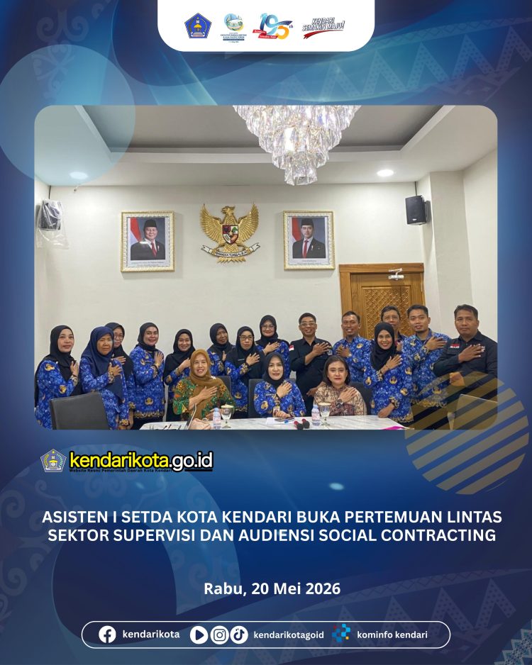 Asisten I Setda Kota Kendari Buka Pertemuan Lintas Sektor Supervisi dan Audiensi Social Contracting