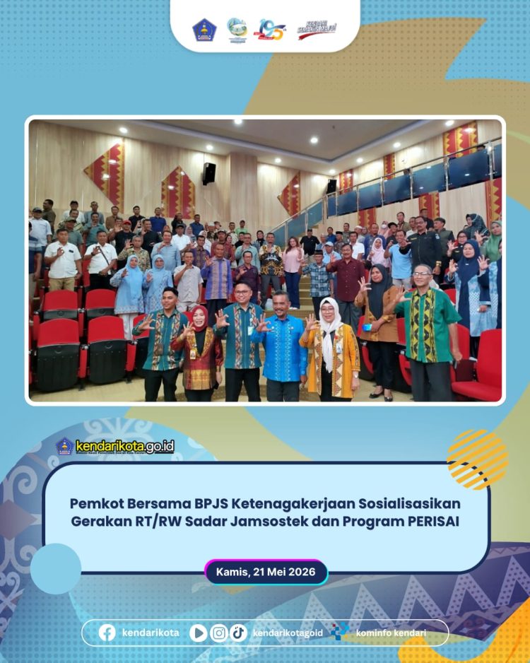 Pemkot Bersama BPJS Ketenagakerjaan Sosialisasikan Gerakan RT/RW Sadar Jamsostek dan Program PERISAI