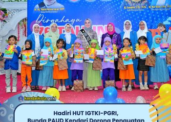 Hadiri HUT IGTKI-PGRI, Bunda PAUD Kendari Dorong Penguatan Pendidikan Anak Usia Dini