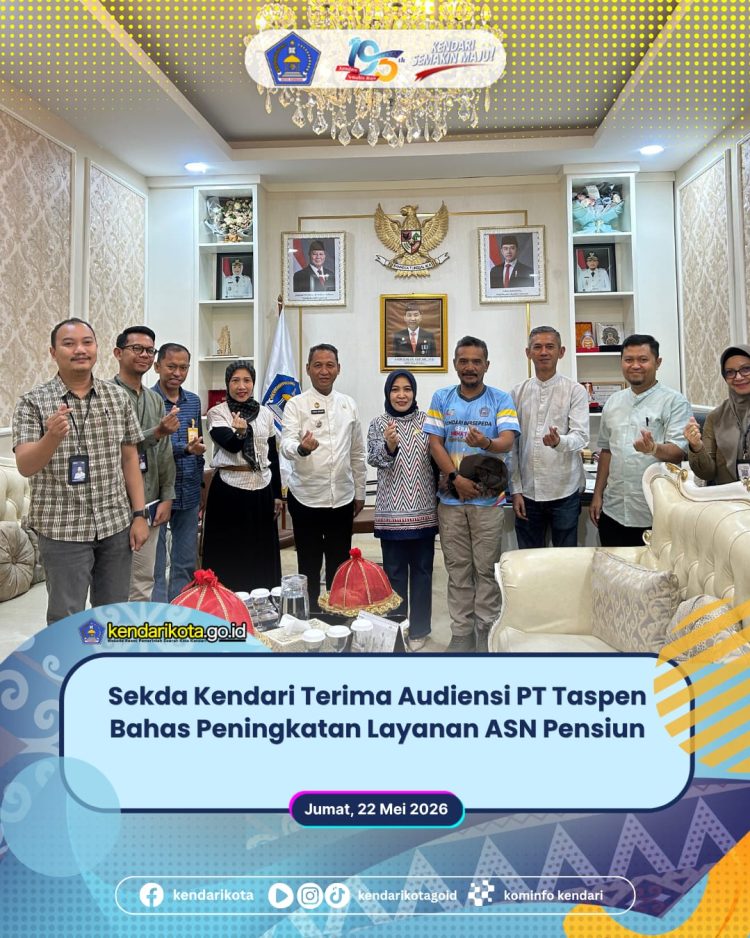 Sekda Kendari Terima Audiensi PT Taspen Bahas Peningkatan Layanan ASN Pensiun