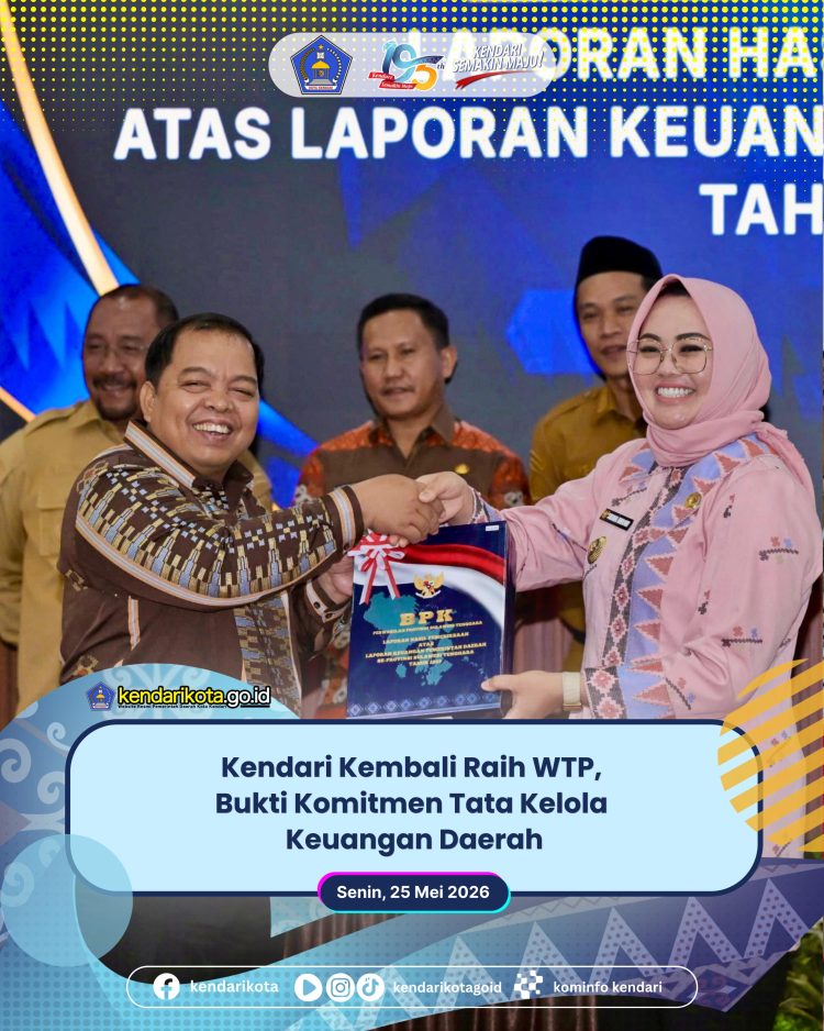 Kendari Cetak WTP ke-14, Bukti Komitmen Tata Kelola Keuangan Daerah