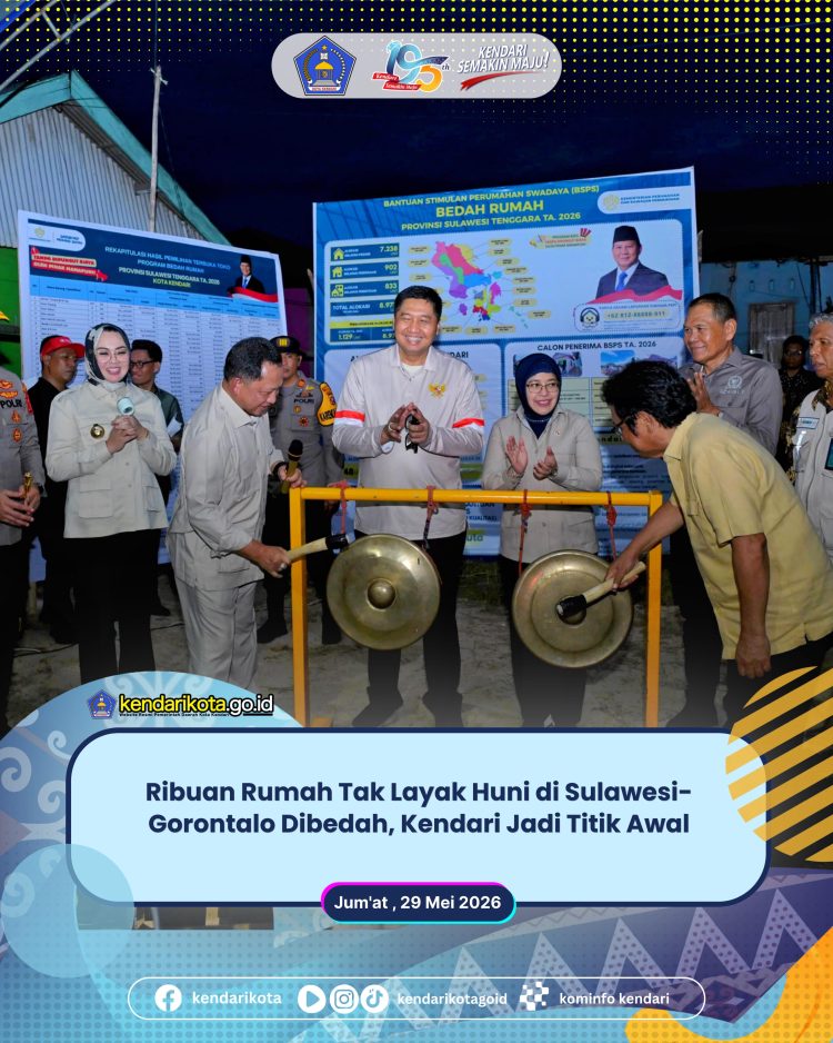 Ribuan Rumah Tak Layak Huni di Sulawesi-Gorontalo Dibedah, Kendari Jadi Titik Awal